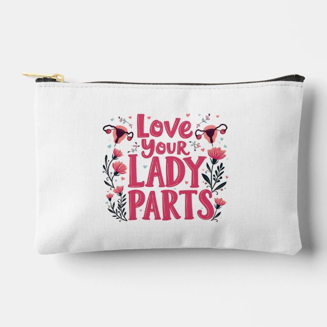 Love Your Lady Parts Womb Body Positivity  Accessory Pouch (Front)