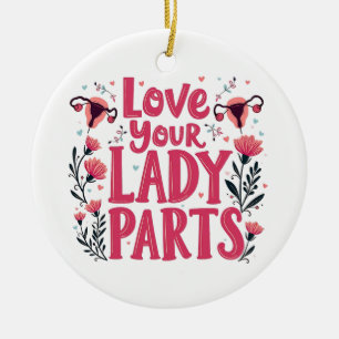 Love Your Lady Parts Womb Body Positivity Ceramic Tree Decoration