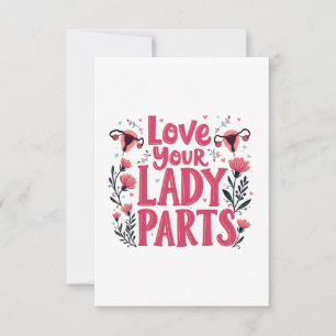 Love Your Lady Parts Womb Body Positivity Thank You Card