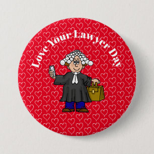Love Your Lawyer Day British Barrister Button