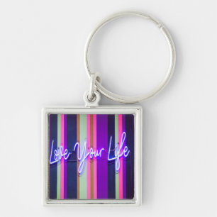Love Your Life Colorful Positive Words Key Ring
