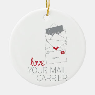 Love Your Mail Carrier Ceramic Tree Decoration