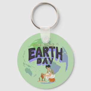 "Love Your Mother: Earth Day Every Day" Key Ring