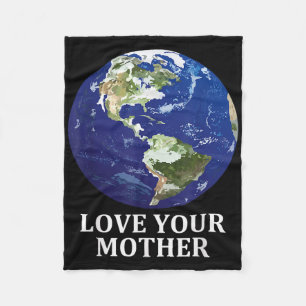 Love Your Mother Earth - Earth Day 50th Anniversar Fleece Blanket