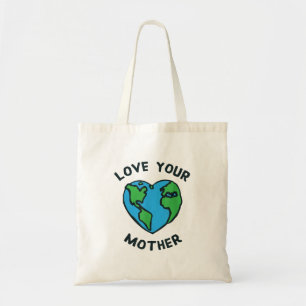 Love Your Mother Earth Heart Tote Bag