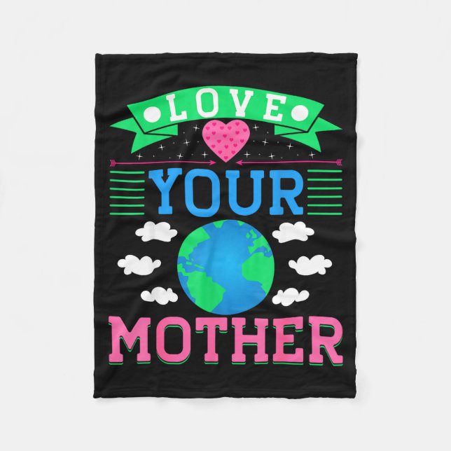 Love Your Mother  Fleece Blanket (Front)