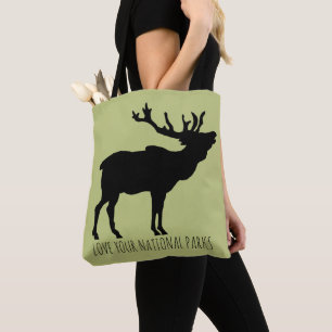 Love Your National Parks Elk Tote Bag