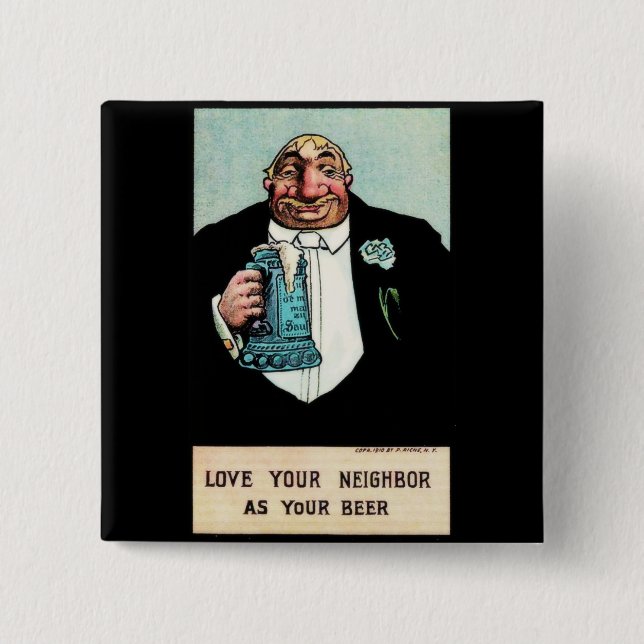 Love Your Neighbour 15 Cm Square Badge (Front)