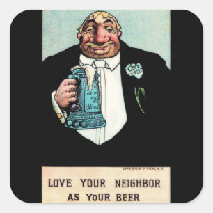 Love Your Neighbour Square Sticker