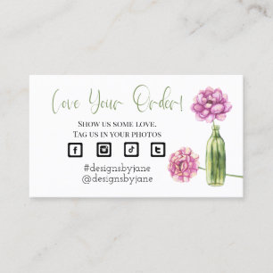 Love Your Order Small Business Order Insert Card