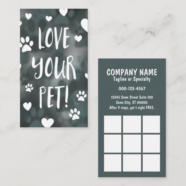 love your pet coupon card bokeh (Front/Back)