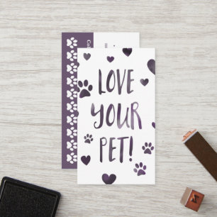 love your pet punch card bokeh