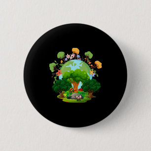 Love Your Planet Mother Earth T Shirt 6 Cm Round Badge
