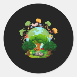 Love Your Planet Mother Earth T Shirt Classic Round Sticker