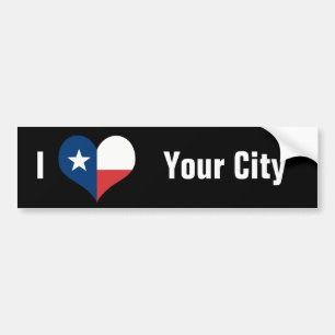 Love Your Texan City Bumper Sticker