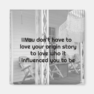 Love Yourself Black and White Retro Vibes Magnet