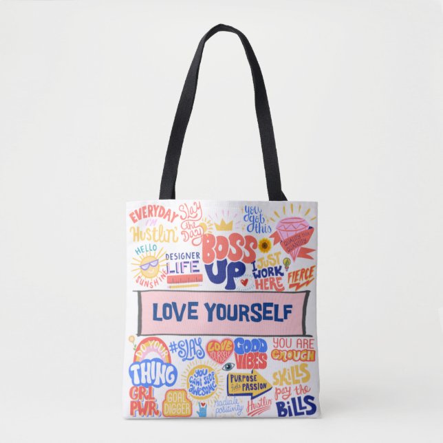 LOVE YOURSELF- BOSS UP TOTE  (Front)