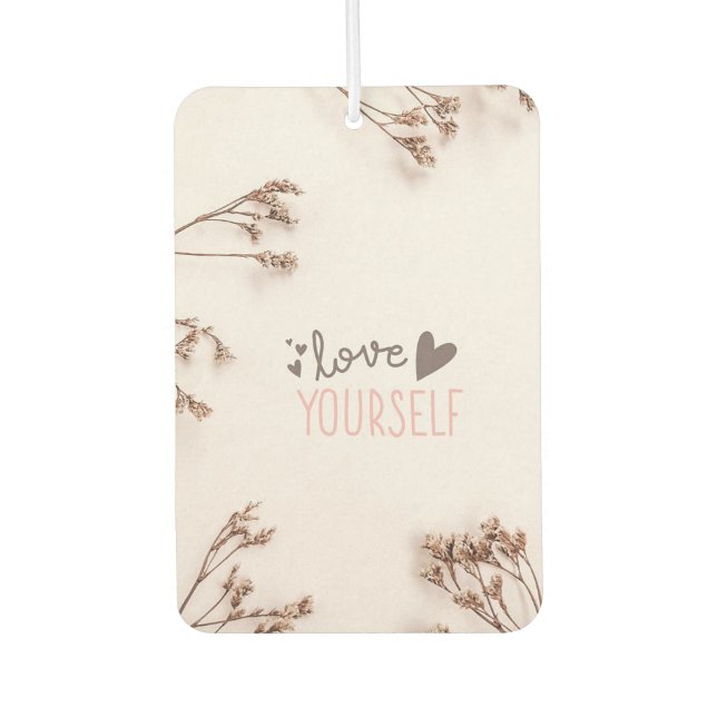 Love yourself car air freshener (Front)