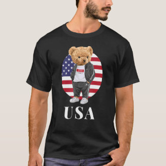 Love Yourself Cool Illustration Teddy Bear With Us T-Shirt