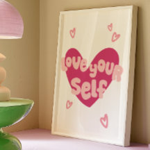 Love Yourself Decor Print | Trendy Wall Art Poster