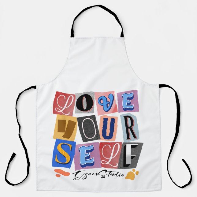 Love Yourself - Empowering Modern Design Apron (Front)