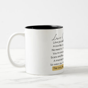 Love yourself first Two-Tone coffee mug