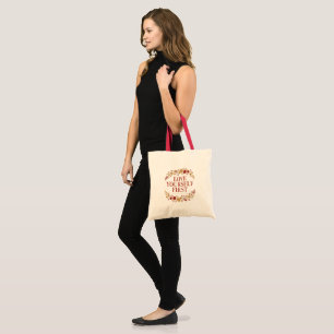 Love Yourself First Vintage Floral Self Love  Tote Bag