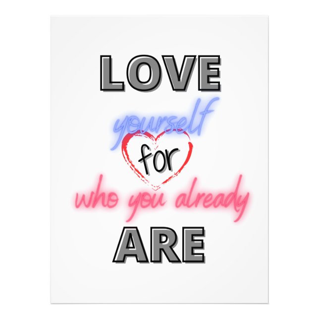Love yourself for who you already are photo print (Front)