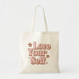 Love Yourself Groovy Retro Vintage 70s Vibes Tote Bag