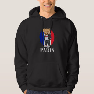 Love Yourself Illustration Paris Teddy Bear With F Hoodie