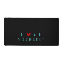 Love Yourself Inspirational Quote Modern Black Des