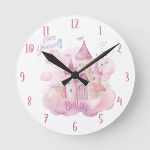 Love yourself portrait customisable portrait round clock