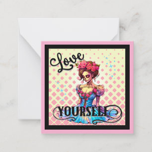 Love Yourself Sugar Skull Card