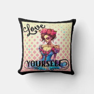 Love Yourself Sugar Skull Cushion