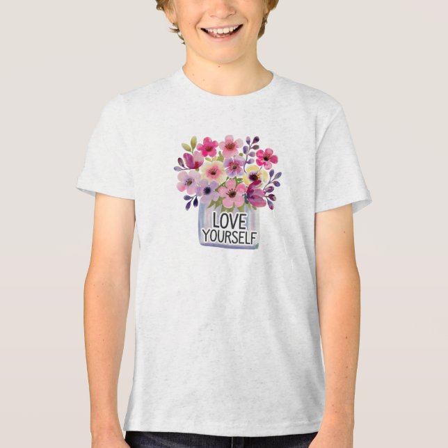 Love yourself Tri-Blend shirt (Front)