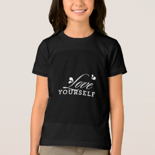 Love Yourself Typography T-Shirt Tri-Blend Shirt