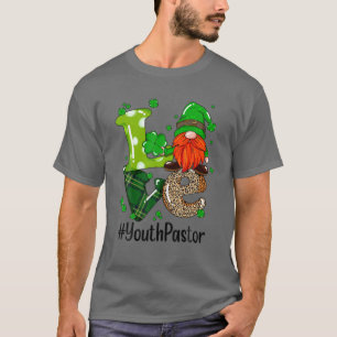 Love Youth Pastor Gnome Leopard Shamrock St Patric T-Shirt