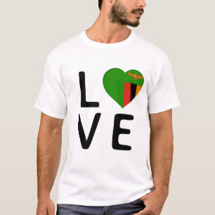 Love - Zambia Flag T-Shirt