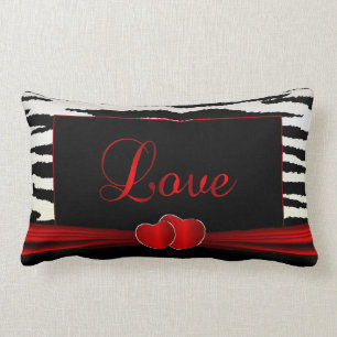 Love Zebra Animal Print Lumbar Cushion