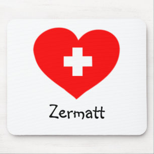 Love Zermatt - Swiss heart mousepad
