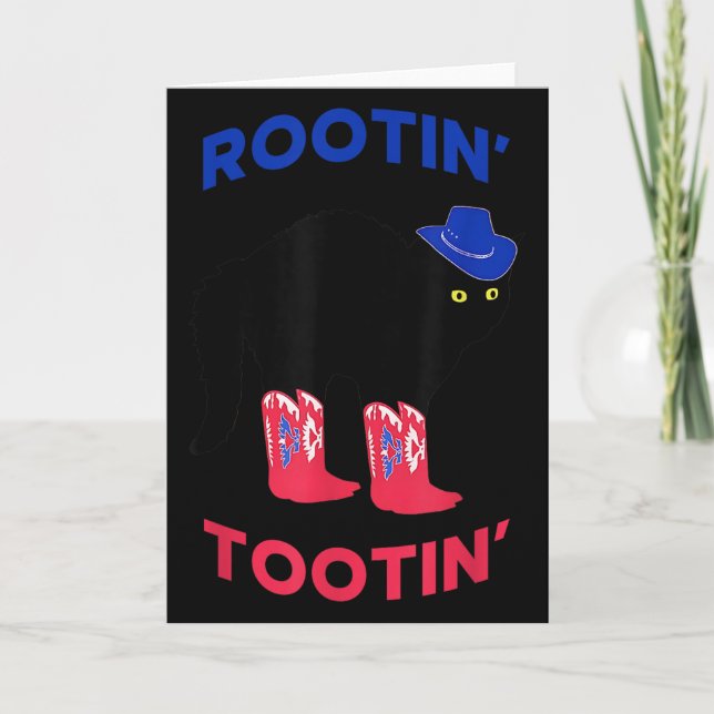 Loveable Cowboy Cat, Rootin Tootin Cat  Card (Front)
