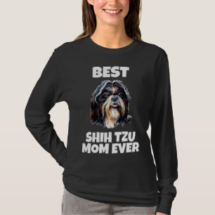 Loveable Cute Shih Tzu Dog  Best Mum Relaxed Fit   T-Shirt
