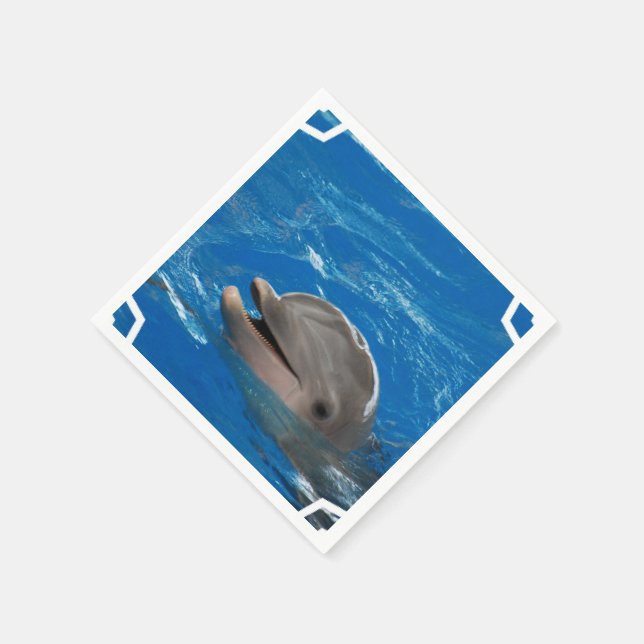 Loveable Dolphin Napkin (Corner)