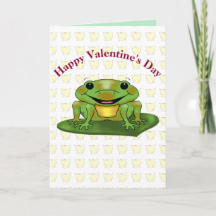 Loveable Frog Happy Valentine's Day Card