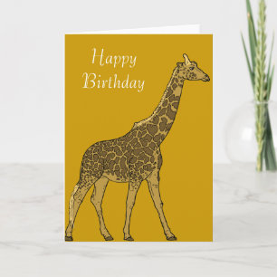 Loveable Giraffe Birthday Card
