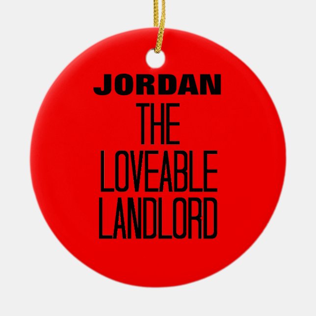 Loveable Landlord Ceramic Tree Decoration (Front)