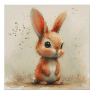Loveable Lop-Ears: A Bit of Whimsy Bunny Poster
