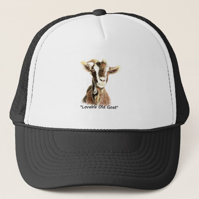 Loveable Old Goat fun Quote for Him Trucker Hat (Front)