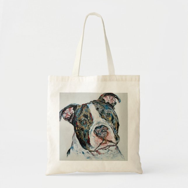 LOVEABLE PITBULL TOTE (Front)