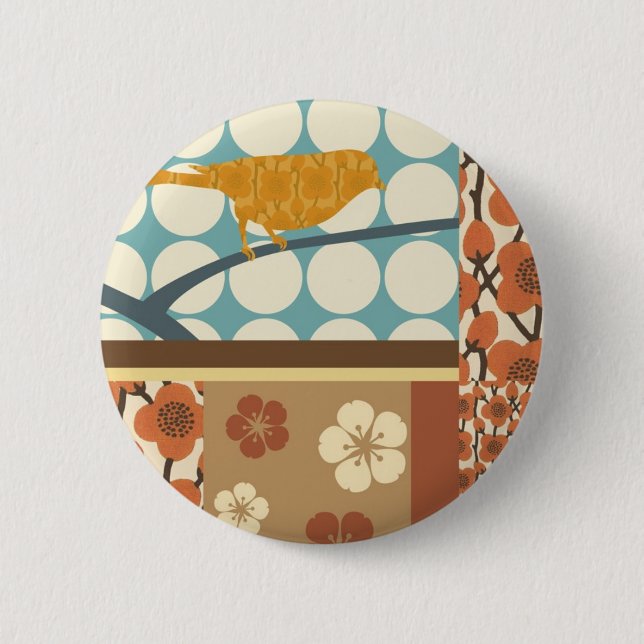 LoveBird2-1Botton 6 Cm Round Badge (Front)